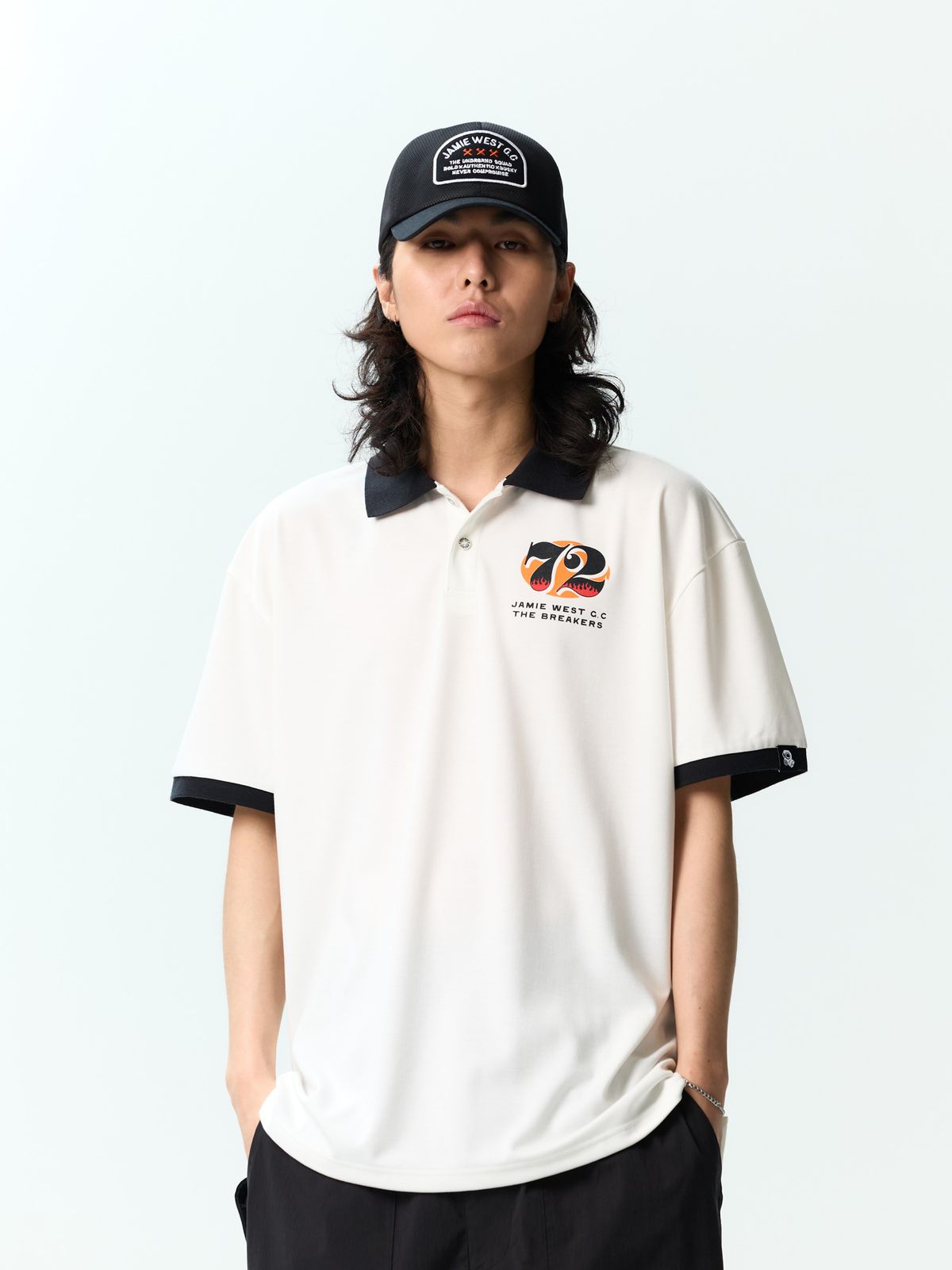 제이미웨스트(JAMIE WEST) NO.72 카라티셔츠 (화이트)