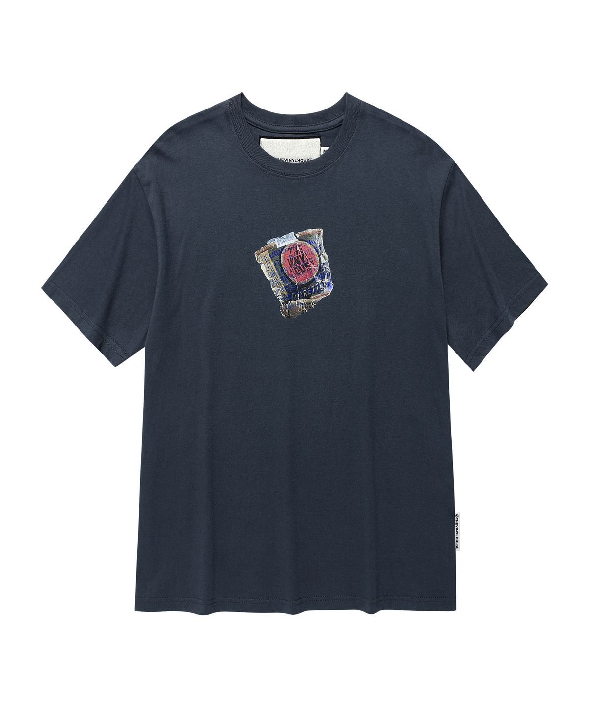 더바이닐하우스(THEVINYLHOUSE) PAPER CIGARETTE TEE NAVY