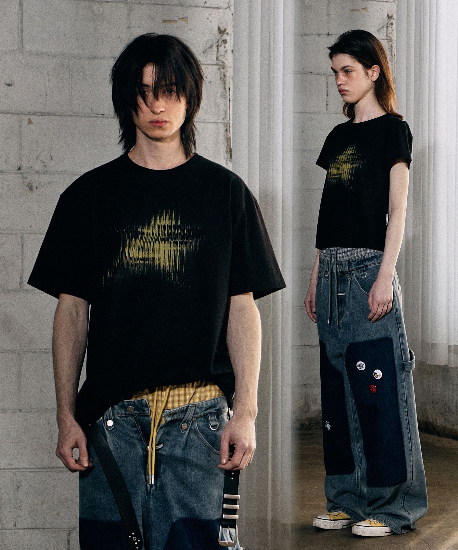 Tシャツ・カットソー THEVINYLHOUSE BLUR STAR TEE TF5D0146 MUSINSA公式 | THEVINYLHOUSE BLUR STAR TEE BLACK