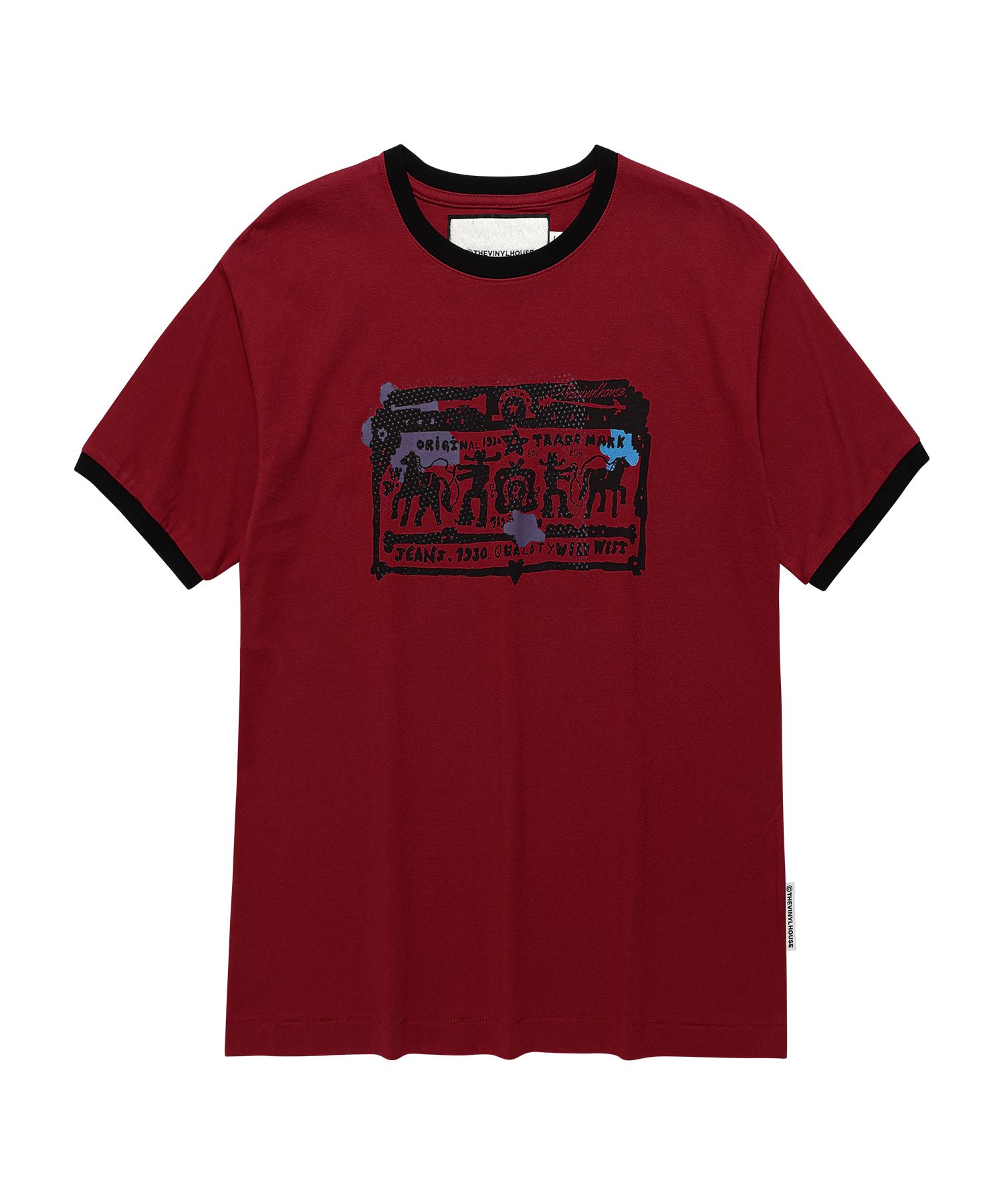 THEVINYLHOUSE COWBOY PICTOGRAM RINGER TEE Tシャツ 関税込み COWBOY PICTOGRAM RINGER TEE BLACK - thevinylhouse