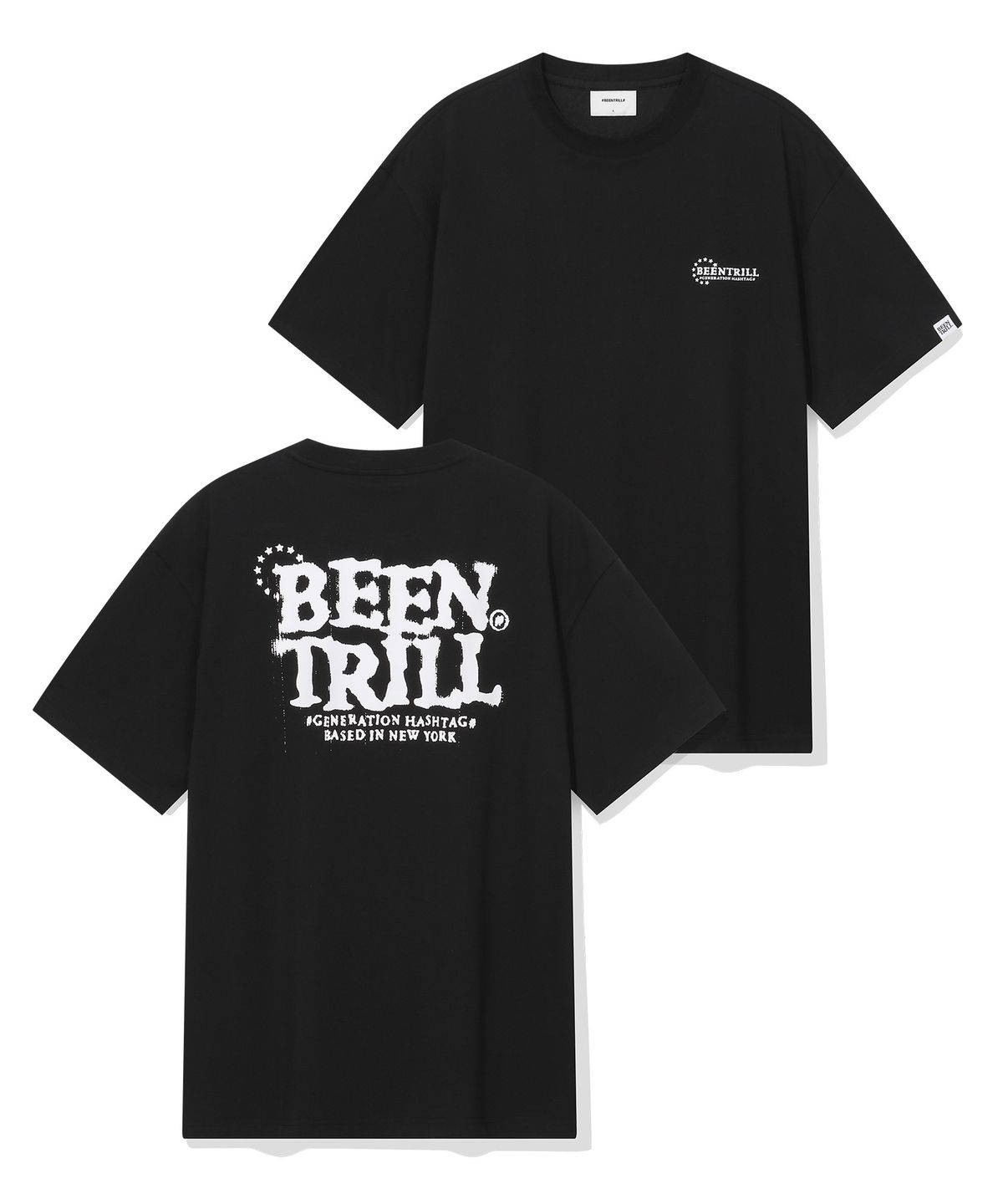 빈트릴(BEENTRILL) 스타 서클 로고 티셔츠(블랙)