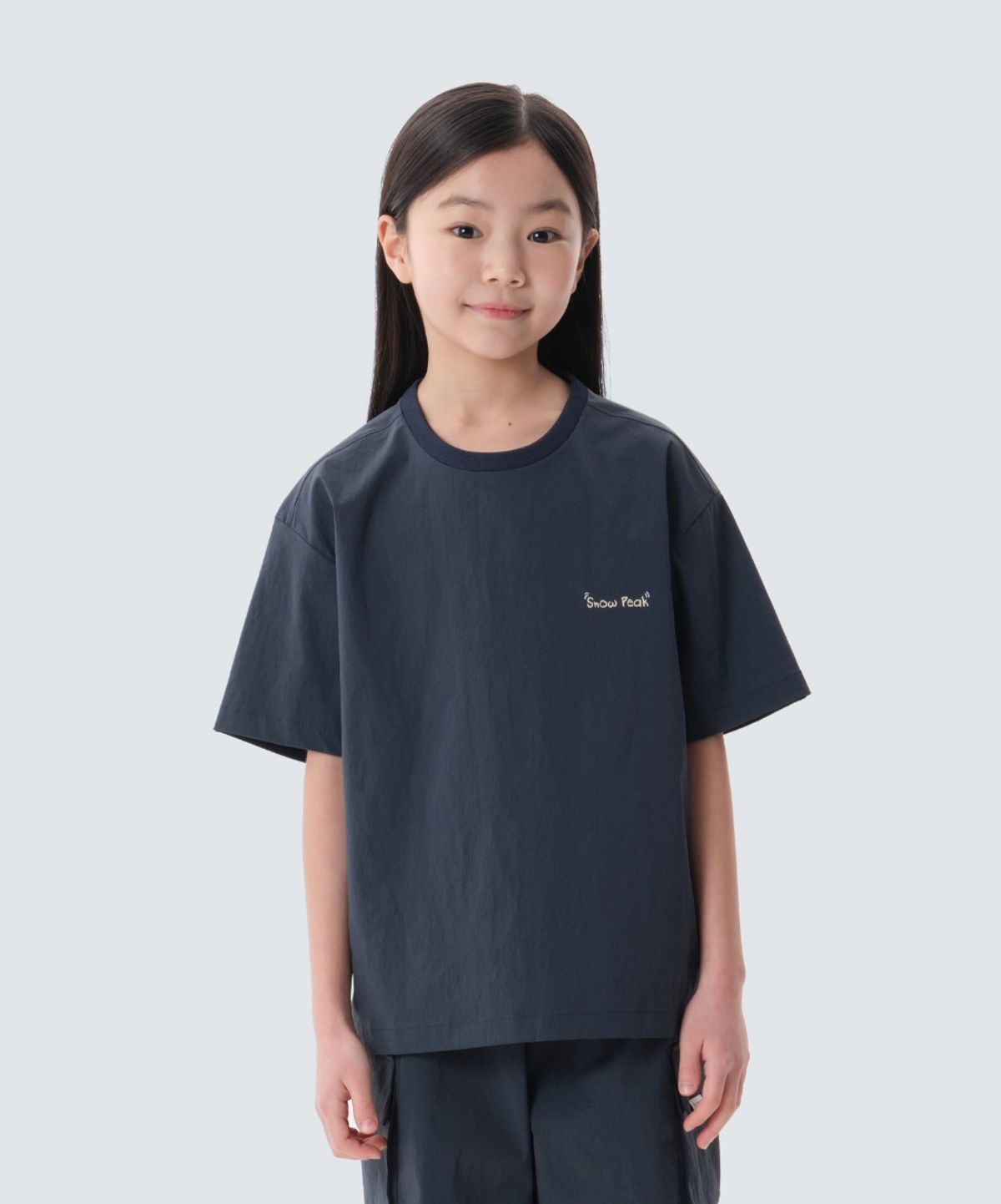 스노우피크 어패럴 키즈(SNOWPEAK APPAREL KIDS) 키즈 냉감 루트 반팔 티셔츠 (S25MKRTS90) Vintage Green