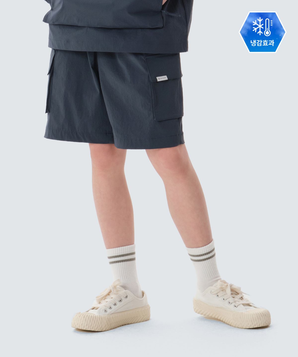 스노우피크 어패럴 키즈(SNOWPEAK APPAREL KIDS) 키즈 냉감 루트 카고 반바지 (S25MKRHP90) Vintage Green