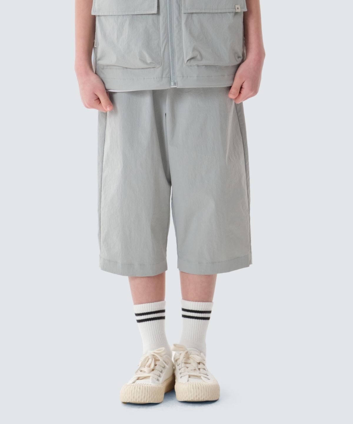 스노우피크 어패럴 키즈(SNOWPEAK APPAREL KIDS) 키즈 냉감 루트 7부 팬츠 (S25MKRHP91) Mint