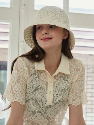 Race knit bucket hat_4color