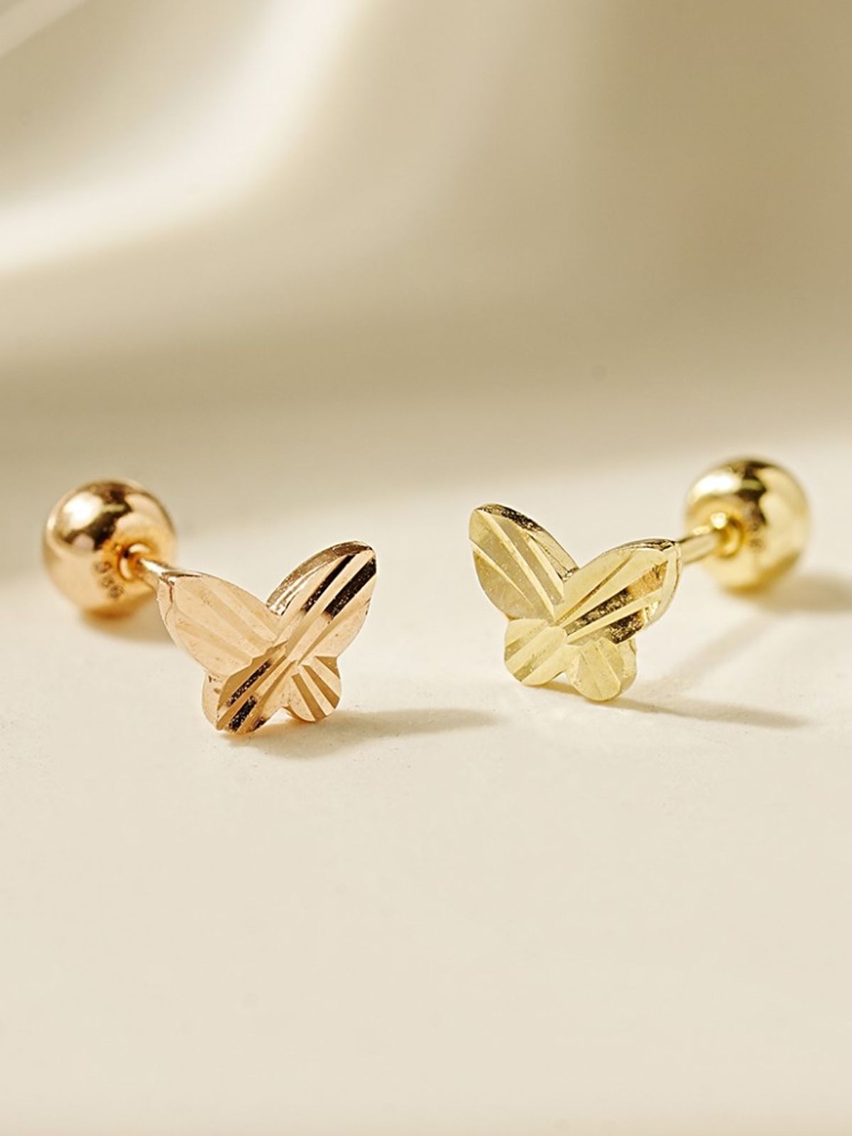미니멀피어싱(MINIMALPIERCING) 14K 컷팅 버터플라이 피어싱 귀걸이