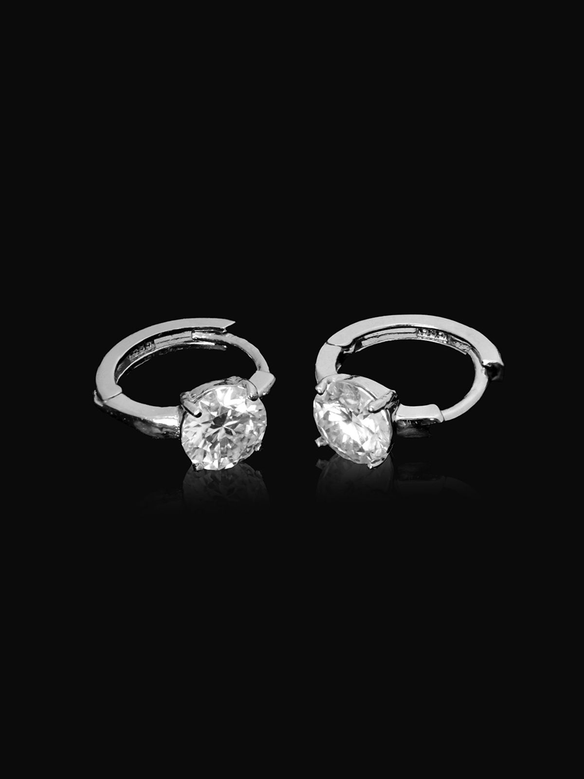 미니멀피어싱(MINIMALPIERCING) 14K 18K 모이사나이트 다이아 라운드 원터치 링 귀걸이 5부