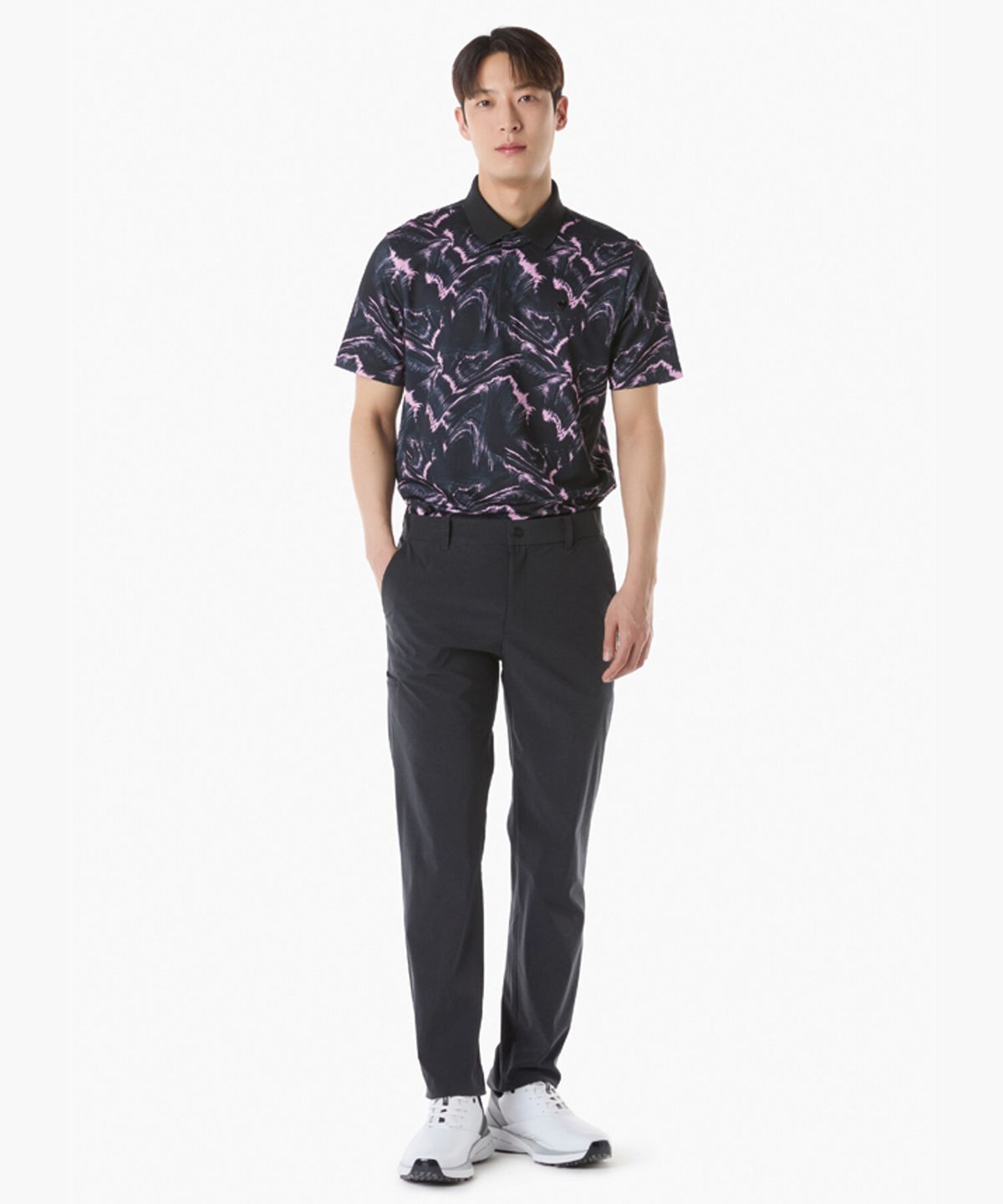 르꼬끄 골프(LECOQ GOLF) 남성 사이드 밴드 스트레이트 팬츠 (GQ221MPT41)