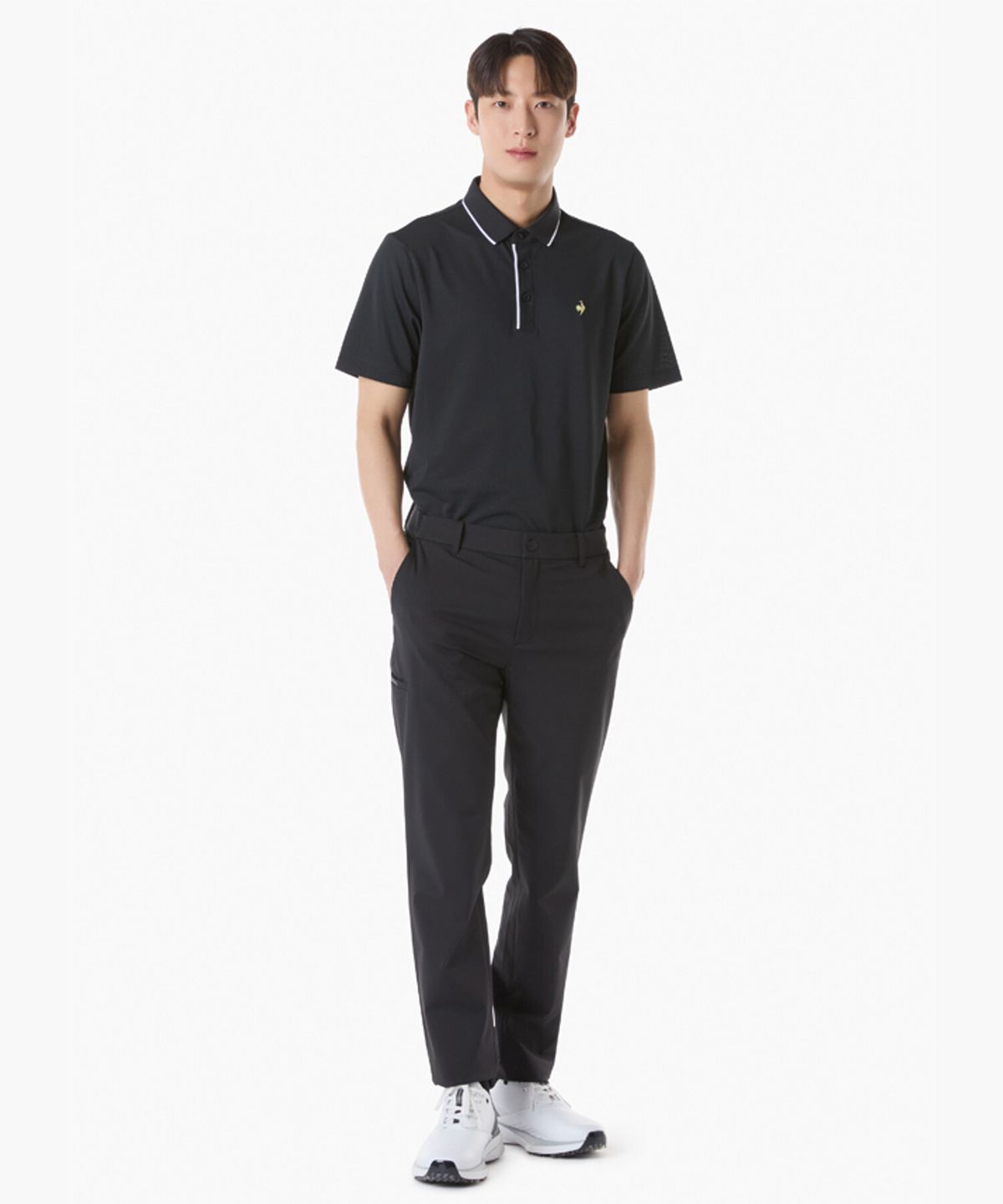 르꼬끄 골프(LECOQ GOLF) 남성 사이드 밴드 스트레이트 팬츠 (GQ221MPT41)