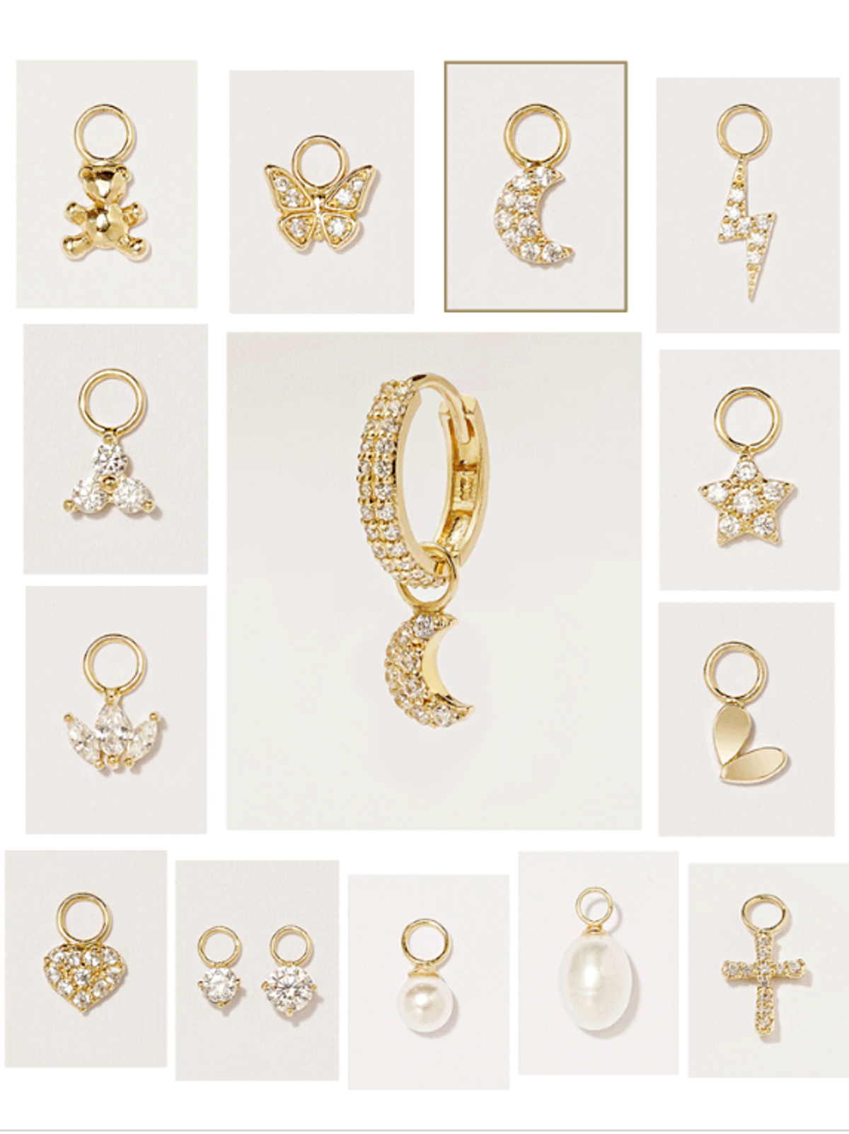 미니멀피어싱(MINIMALPIERCING) 14K 큐빅 진주 하트 원터치 링 귀걸이 참