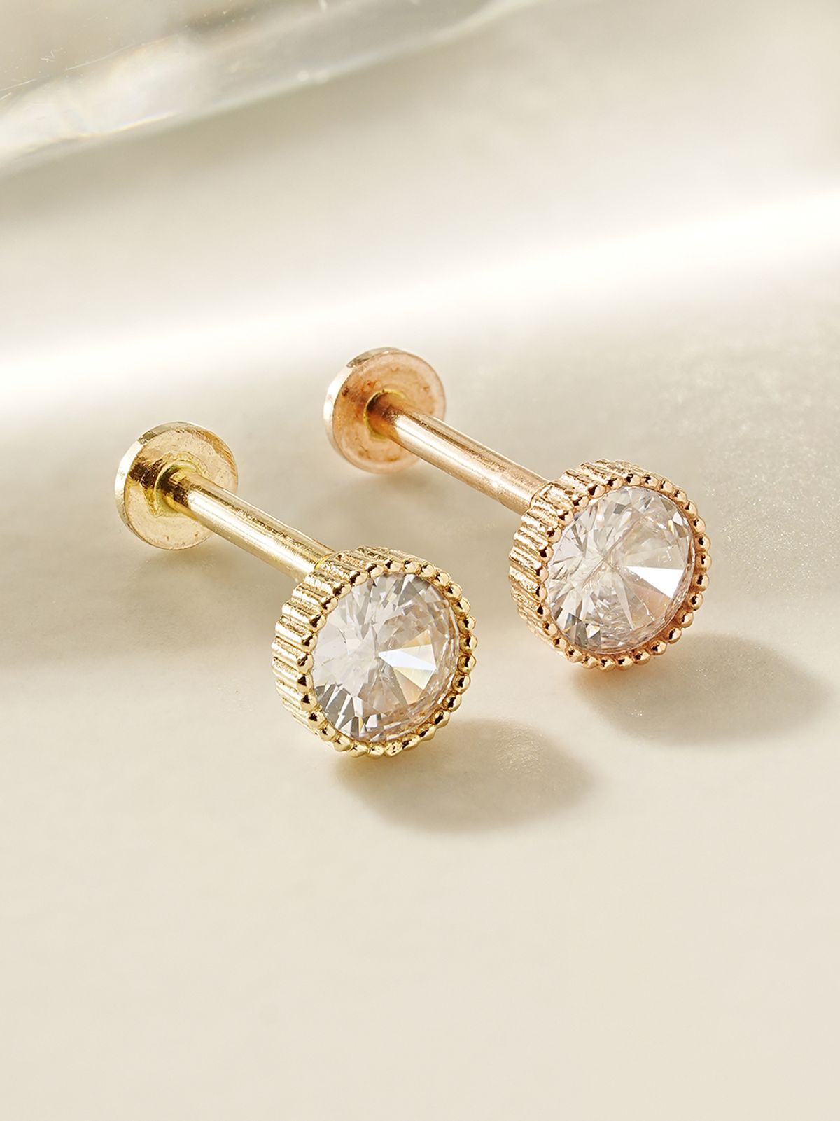 미니멀피어싱(MINIMALPIERCING) 14K 인터널 심플 라운드 라블렛 피어싱