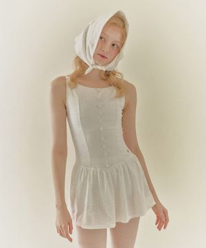 DAPHNE LACE SWIMSUIT_White