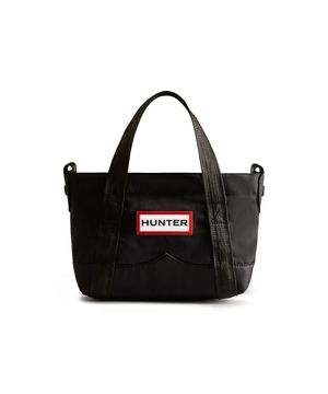 나일론 탑클립 미니 토트백 - 블랙