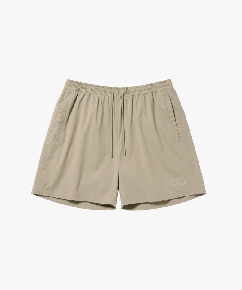 SCRIPT CHINO SHORTS-BEIGE