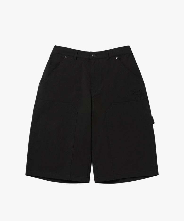 SCRIPT CHINO LONG SHORTS-BLACK