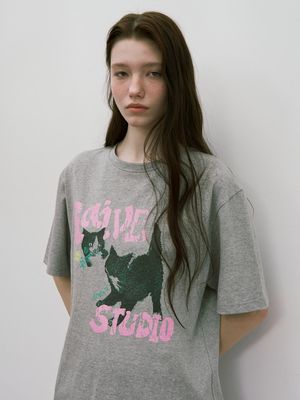 RAIVE Cat Oversized T-Shirt VW5ME942_2color