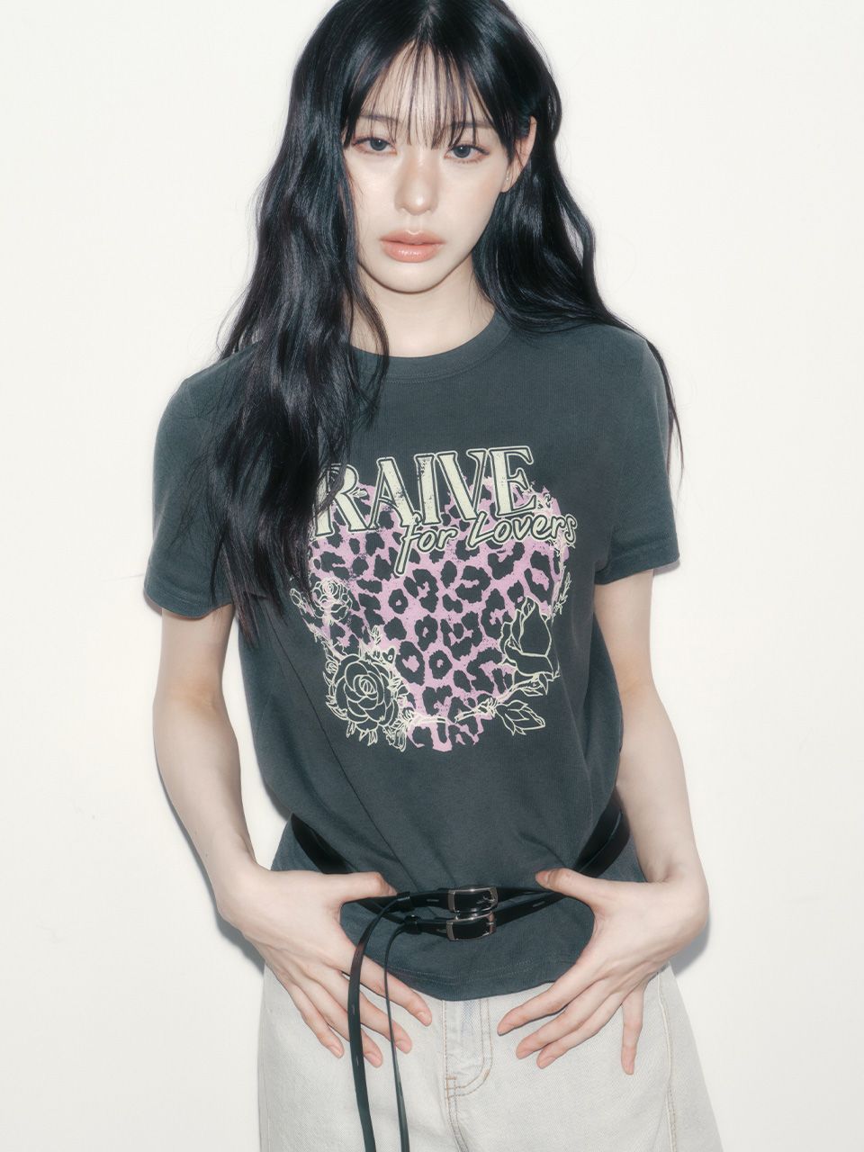 ★RAIVE★ Love Leopard Graphic Tshirt VW5ME607_3color MUSINSA | RAIVE Love Leopard Graphic T-shirt VW5ME607_3color