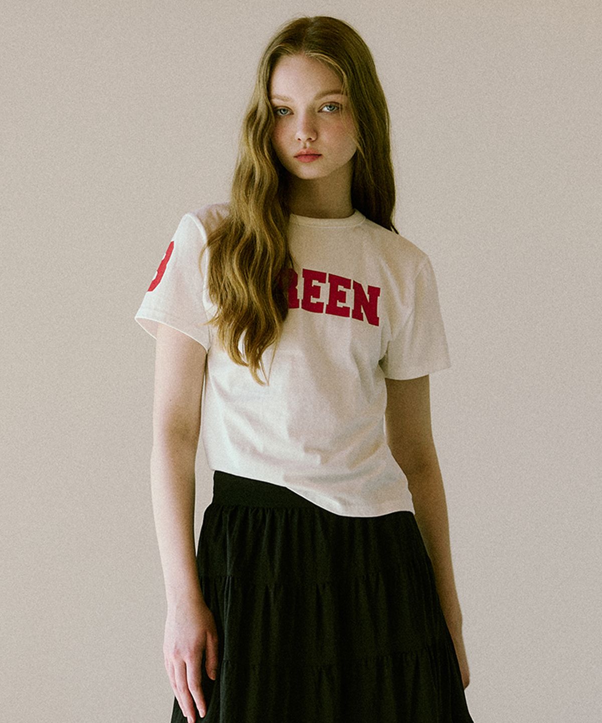 그린버터(GREENBUTTER) GB Logo Tee (Ivory)