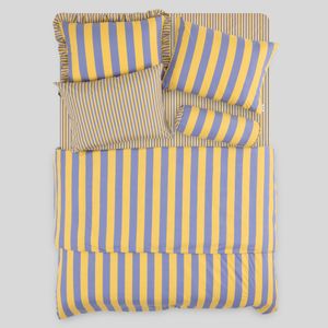 알러지케어 볼드 스트라이프 이불 베개 커버 세트(SS/Q)-Lavender&Amber