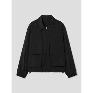 라이트 칼라 윈드브레이커  블랙