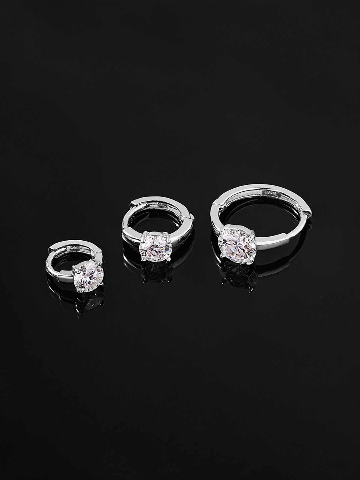 미니멀피어싱(MINIMALPIERCING) 14K 18K 모이사나이트 다이아 연골 원터치 귀걸이