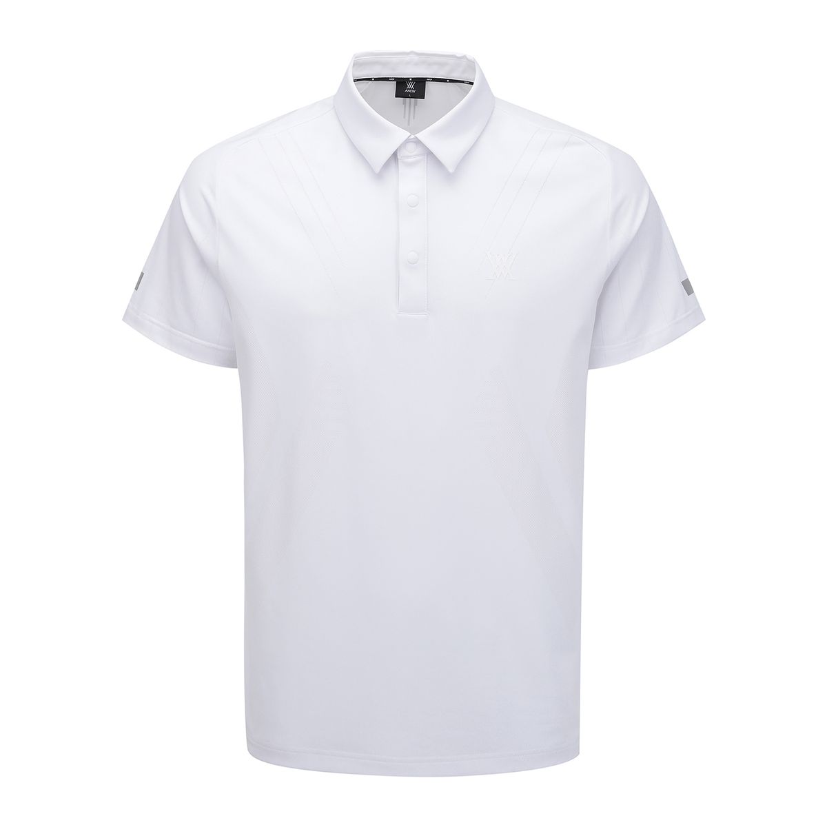 어뉴골프(ANEW GOLF) MEN SM BLACK FINISH JACQUARD SHORT T-SHIRT_WH