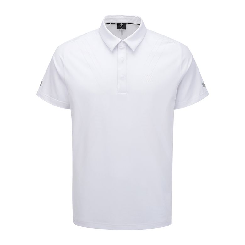 MEN SM BLACK FINISH JACQUARD SHORT T-SHIRT_WH