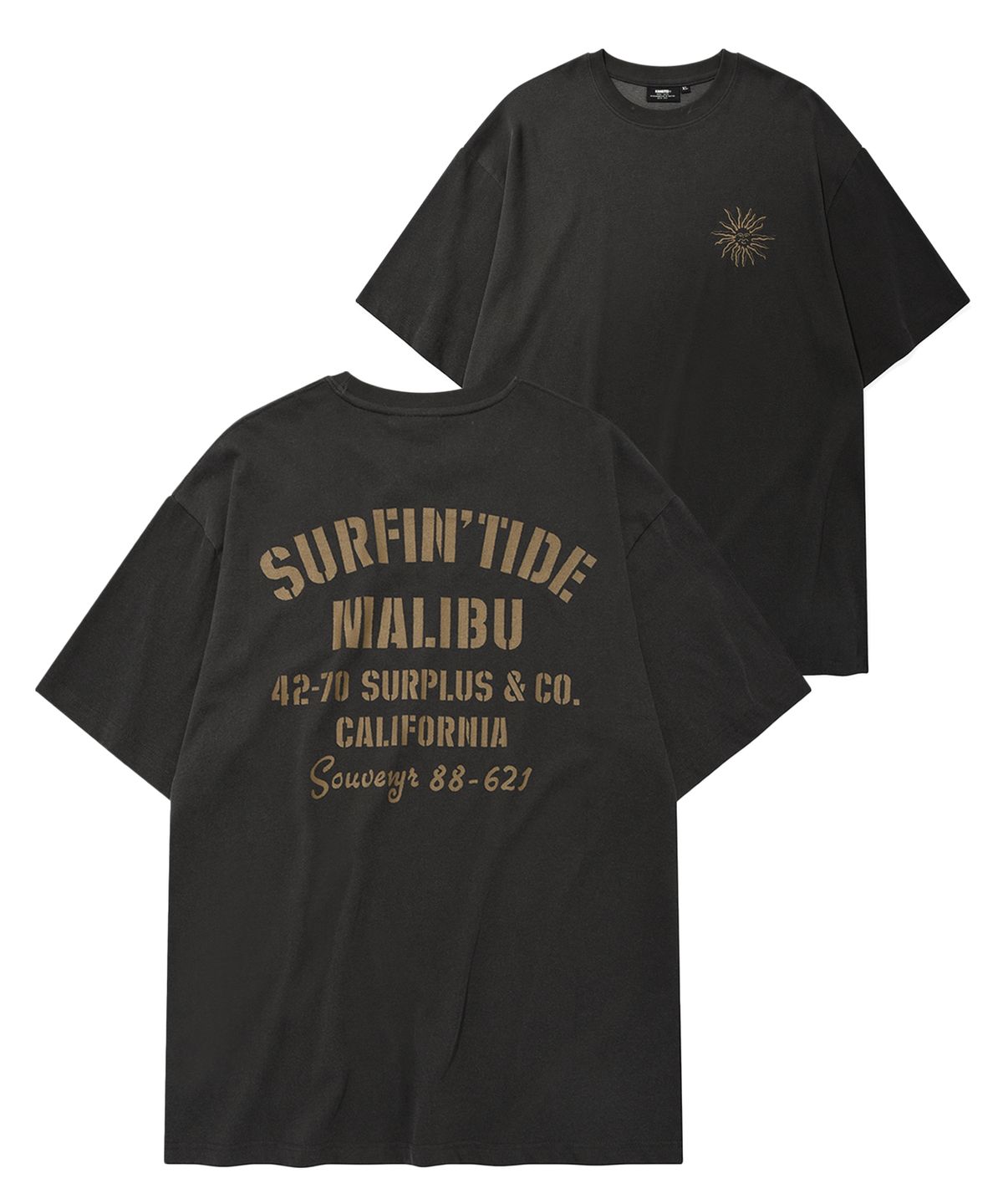 카네이테이(KANEITEI) SULFIN TIDE SHORT SLEEVES (PIGMENT CHARCOAL)
