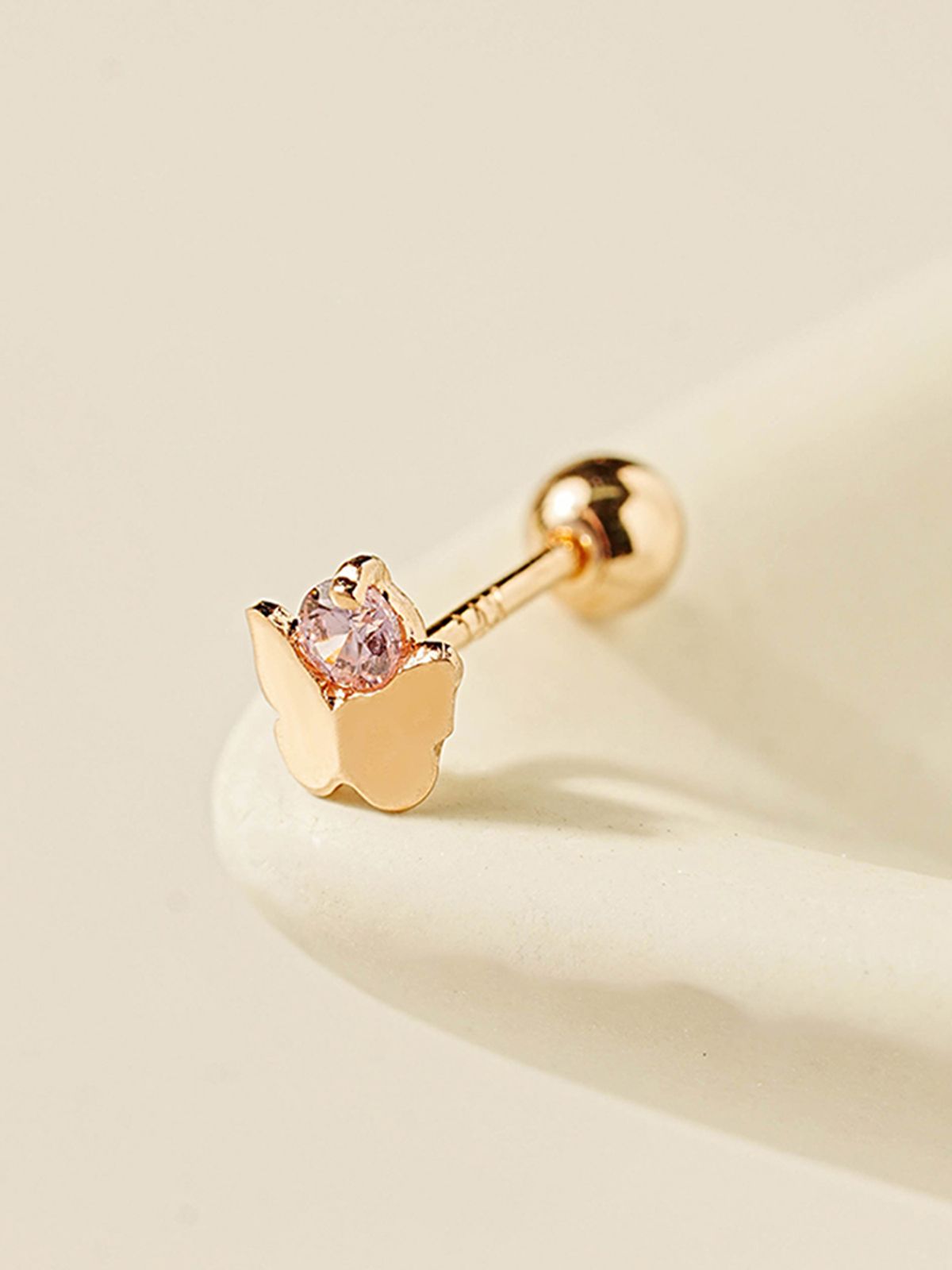 미니멀피어싱(MINIMALPIERCING) 14K 등불 나비 피어싱 귀걸이