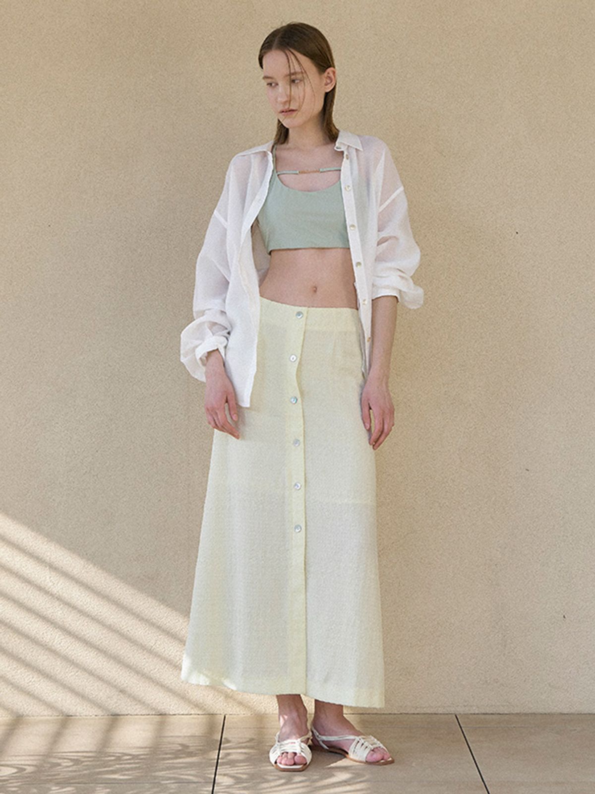 아틀리에 나인(ATELIER NAIN) KORI H-LINE LONG SKIRT(SK-4945)