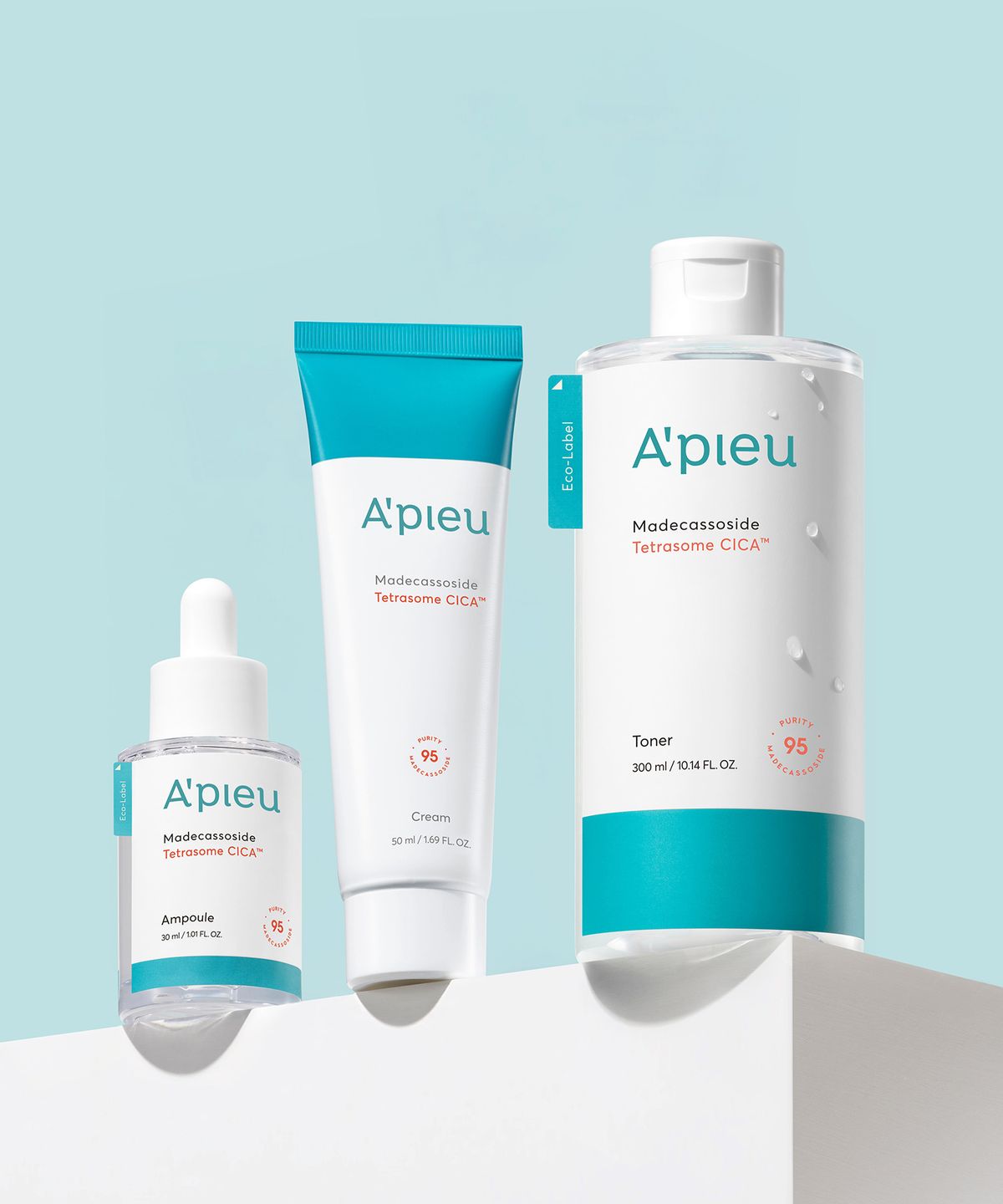 어퓨(APIEU) [SET] 마데카소사이드 테트라좀 시카 토너 + 앰플 + 크림