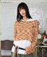WXK017 미하루 크롭 뜨개질 풀오버 니트 (ORANGE)