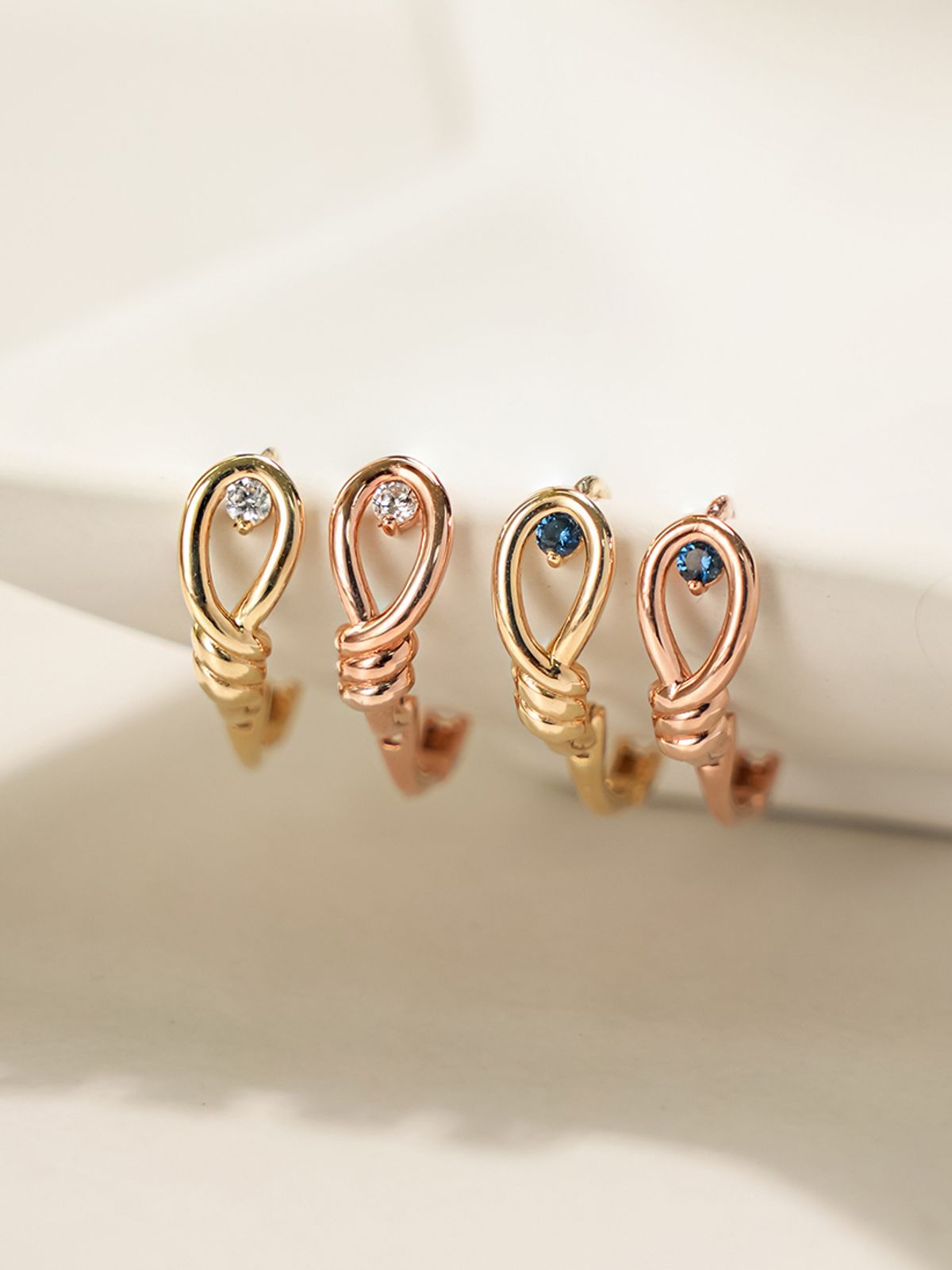 미니멀피어싱(MINIMALPIERCING) 14K 18K 로프 원터치 귀걸이