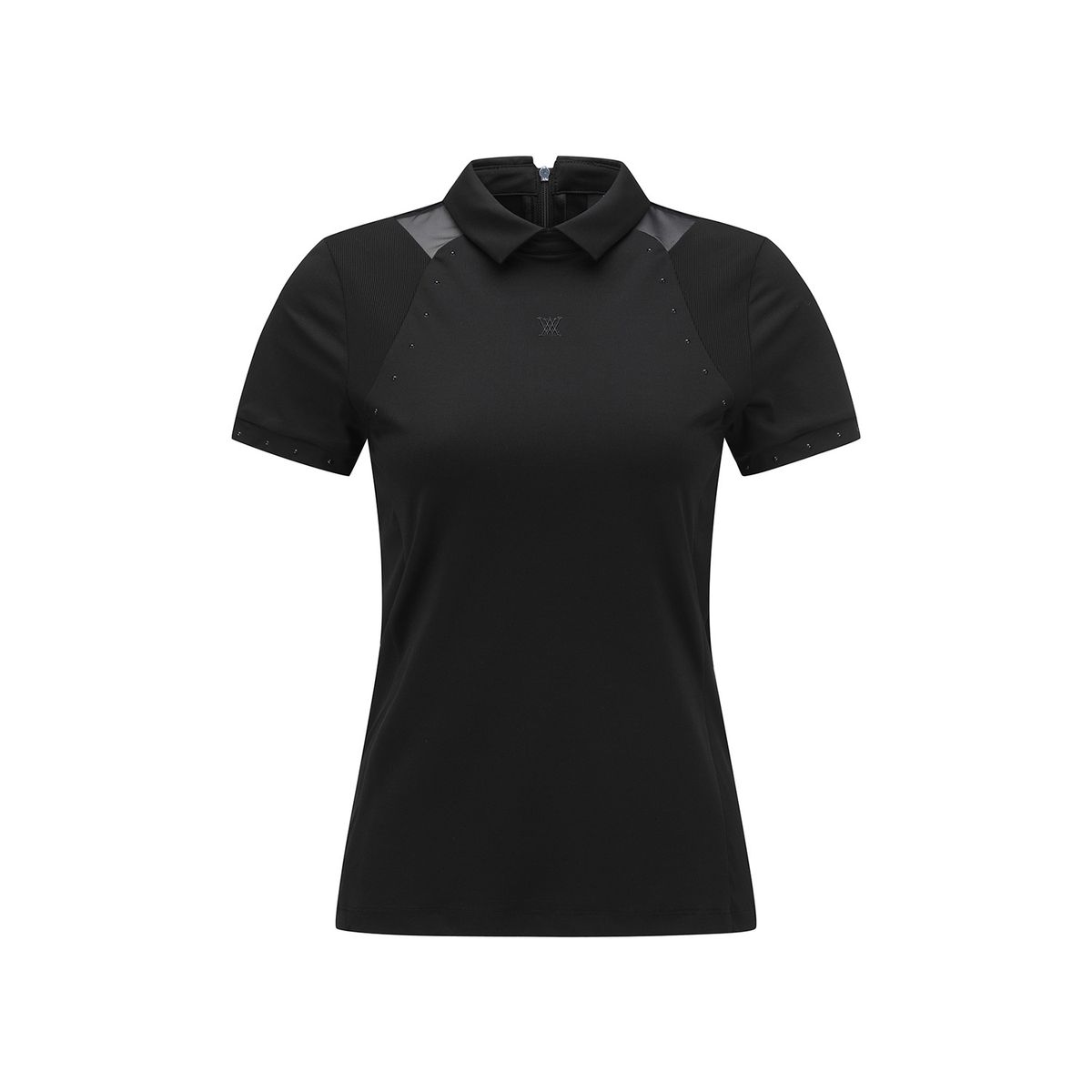어뉴골프(ANEW GOLF) WOMEN SM HYBRID SHORT T-SHIRT_BK