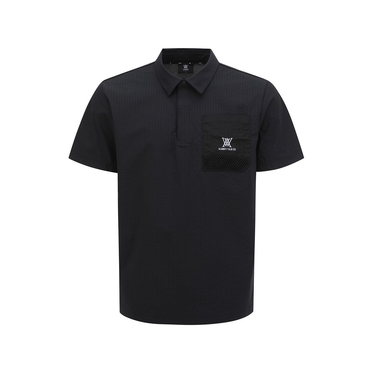 어뉴골프(ANEW GOLF) MEN SM PATCH POCKET SHORT T-SHIRT_BK