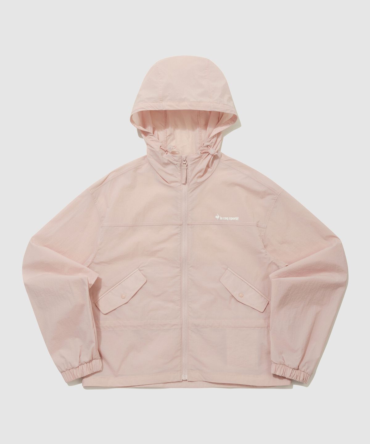 르꼬끄(LECOQ) 여성 에어리텐션 크롭 루즈핏 후드 자켓 - 핑크(QQ222LJK51)