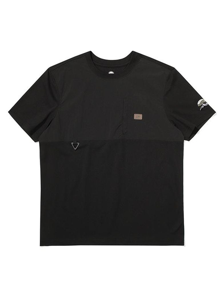 하이브리드 반팔 티셔츠_Black