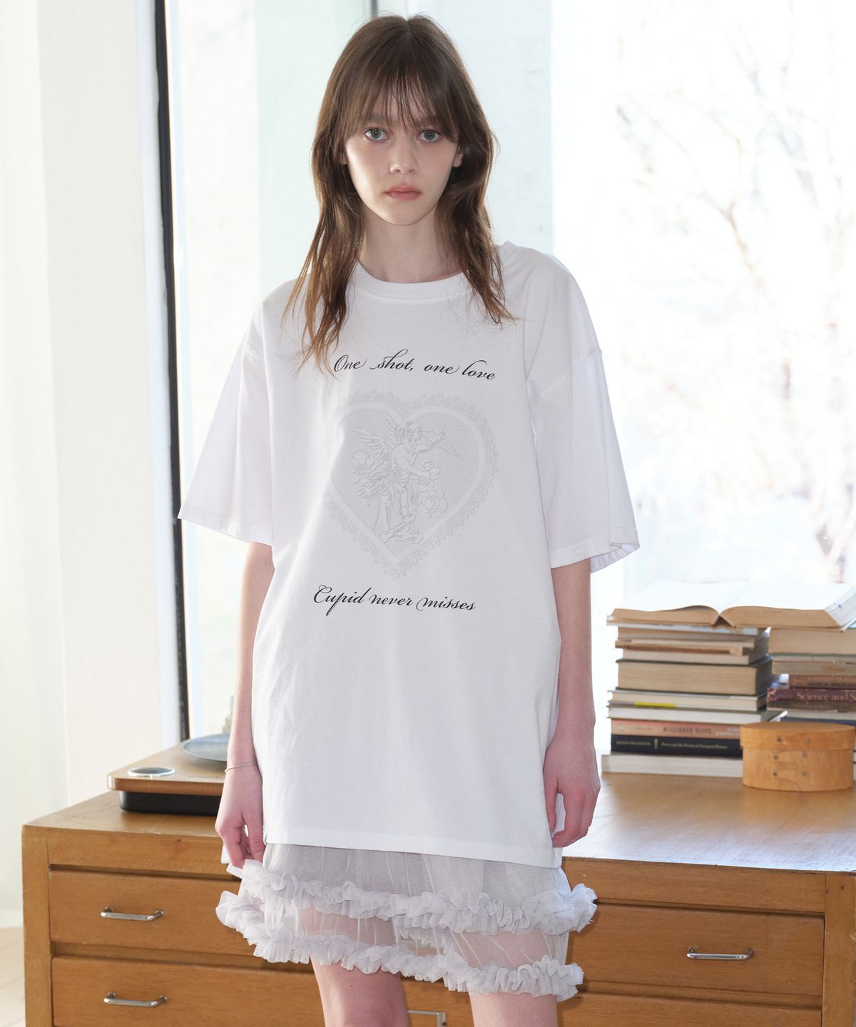 마가린핑거스(MARGARIN FINGERS) HEART CUPID T-SHIRT (WHITE)