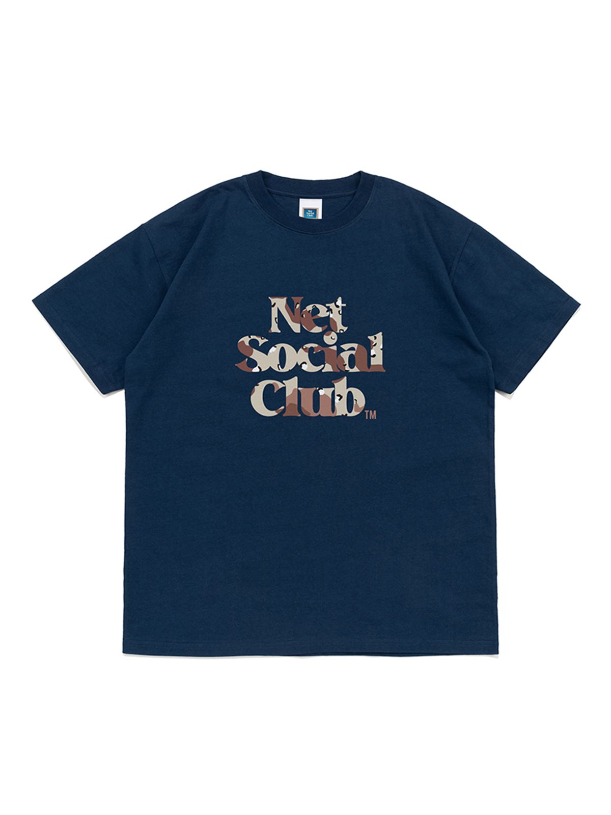 넷소셜클럽(NET SOCIAL CLUB) OG 로고 카모 팩 반팔티 (다크블루)