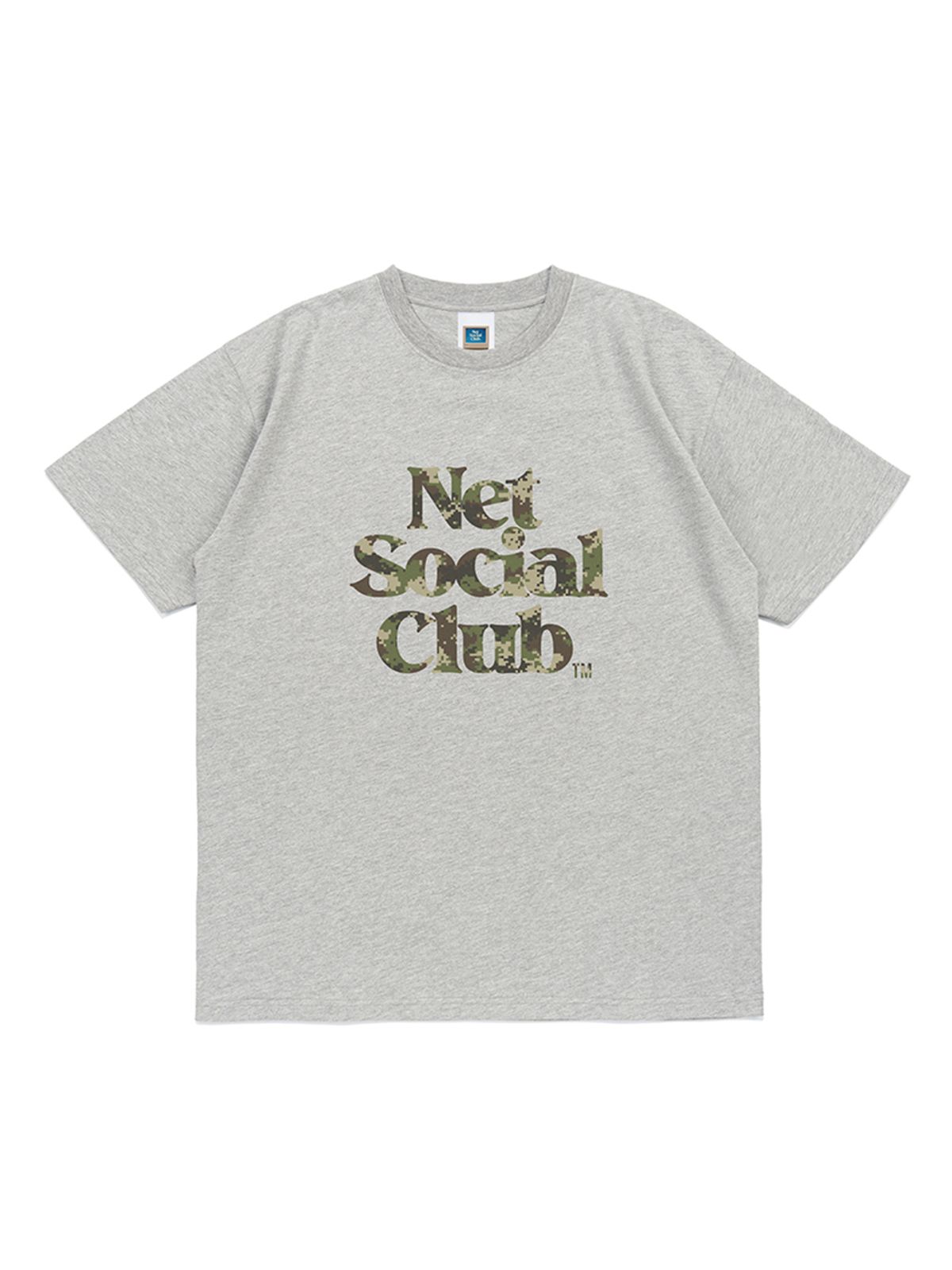 넷소셜클럽(NET SOCIAL CLUB) OG 로고 카모 팩 반팔티 (멜란지)