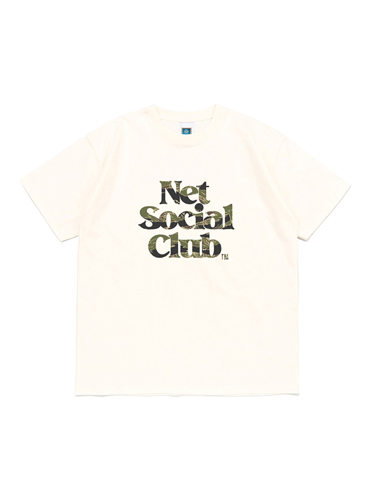넷소셜클럽(NET SOCIAL CLUB) OG 로고 카모 팩 반팔티 (아이보리)