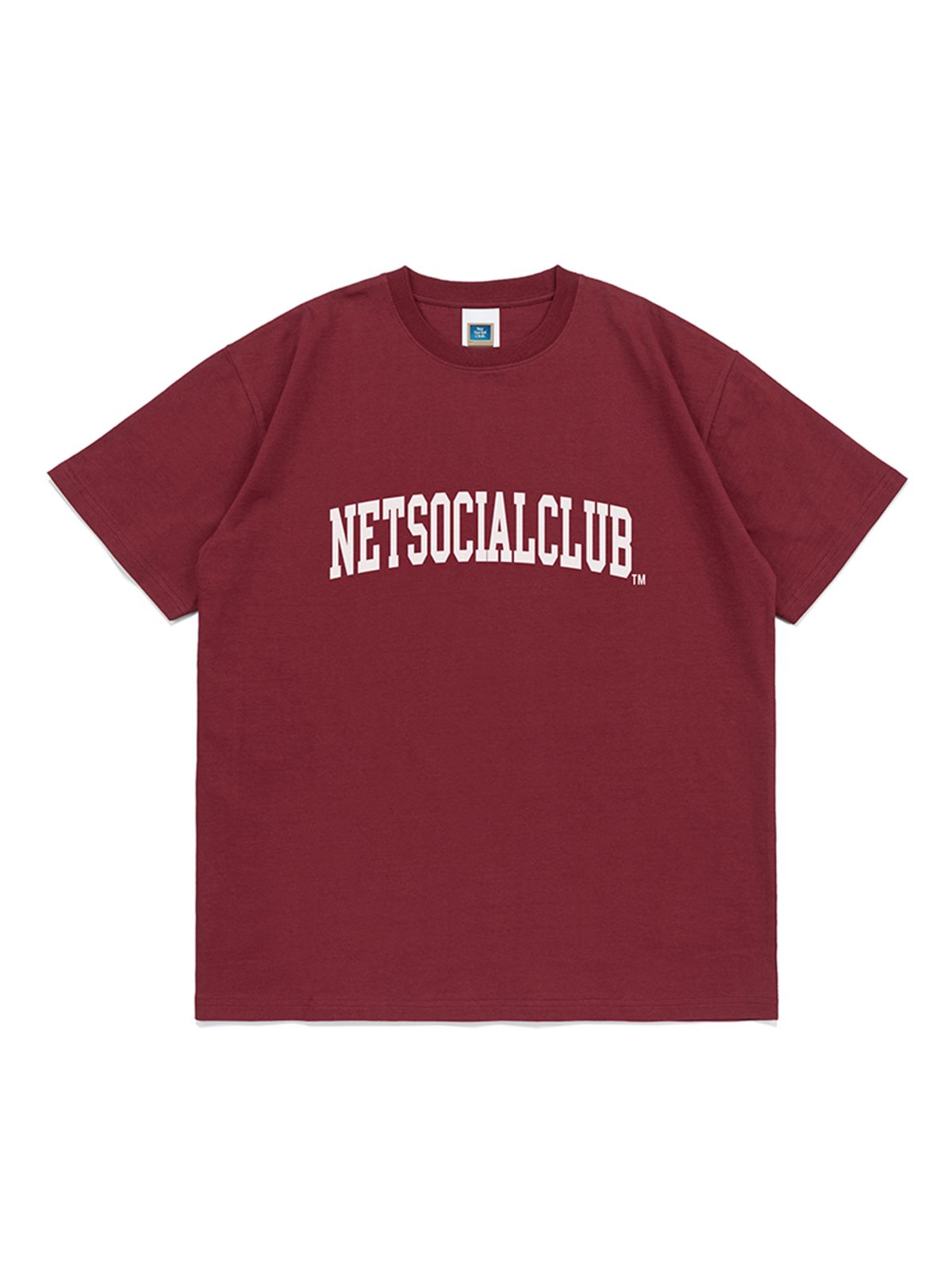 넷소셜클럽(NET SOCIAL CLUB) 아치 로고 반팔티 (버건디)