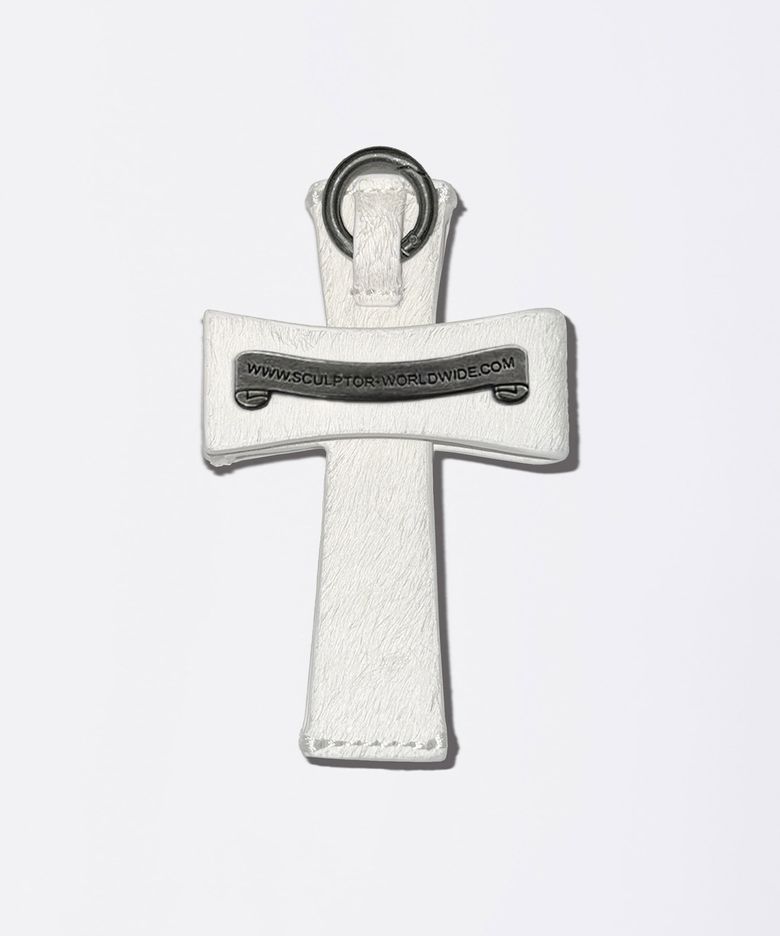 Cross Hair On Strap Wallet White