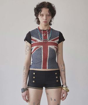 Union Jack Baby Tee Black