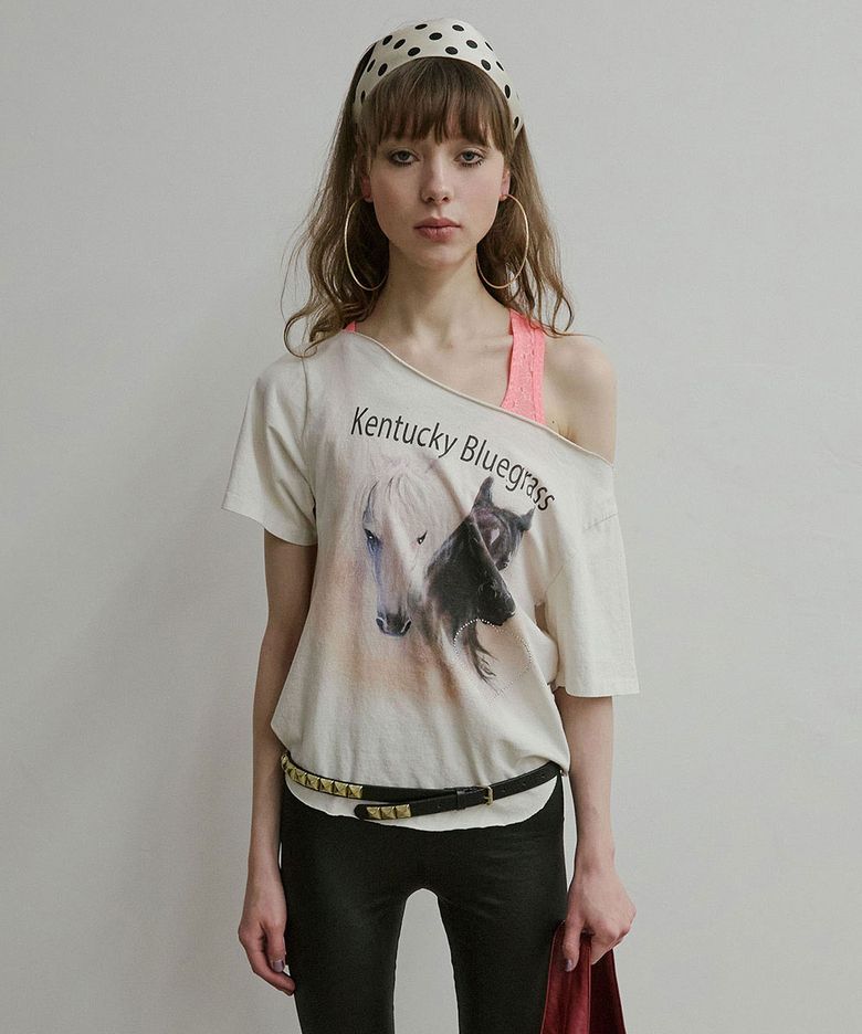 Sheriff Cut Out Tee Dirty White