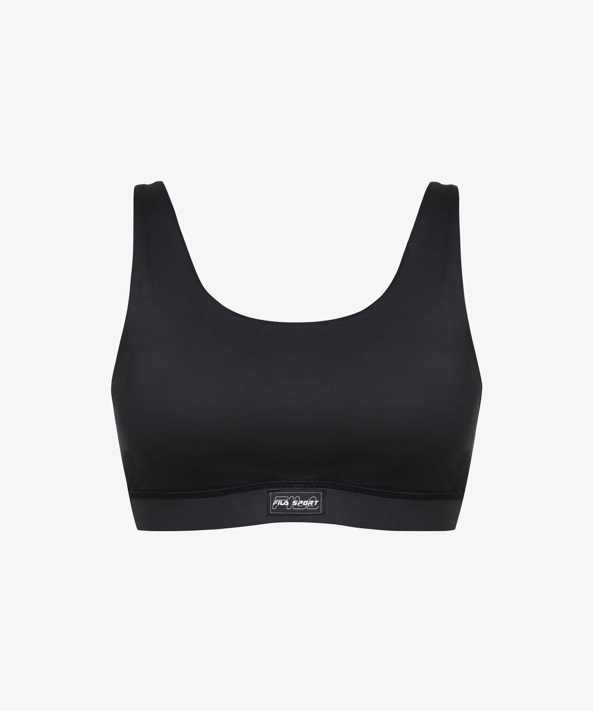 휠라언더웨어(FILA UNDERWEAR) 액티브 파워핏 스판 몰드 부착형 미들 브라탑(FI4ITH1042FBLK)