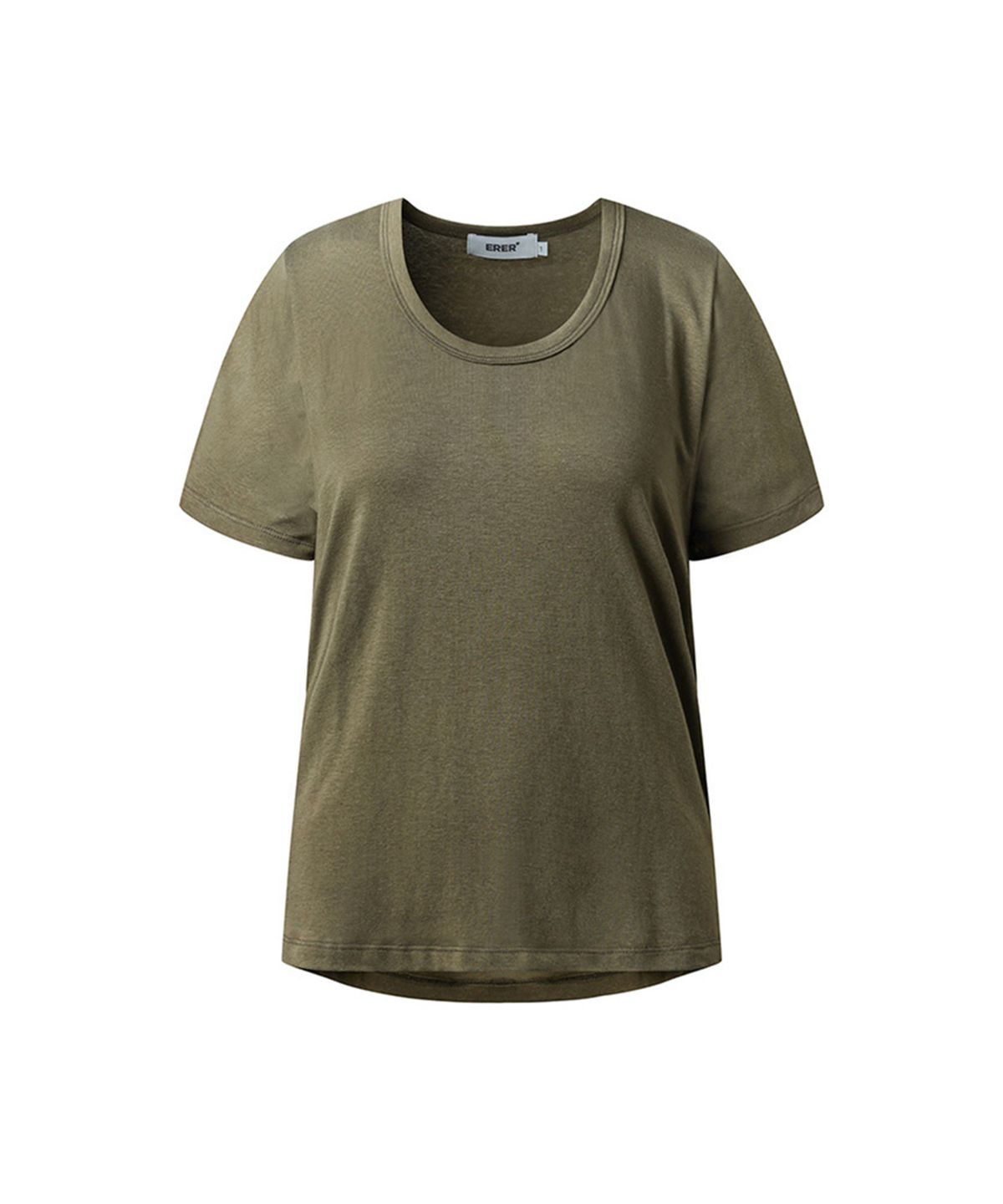 에르에르(ERER) Back saggy t-shirt Khaki