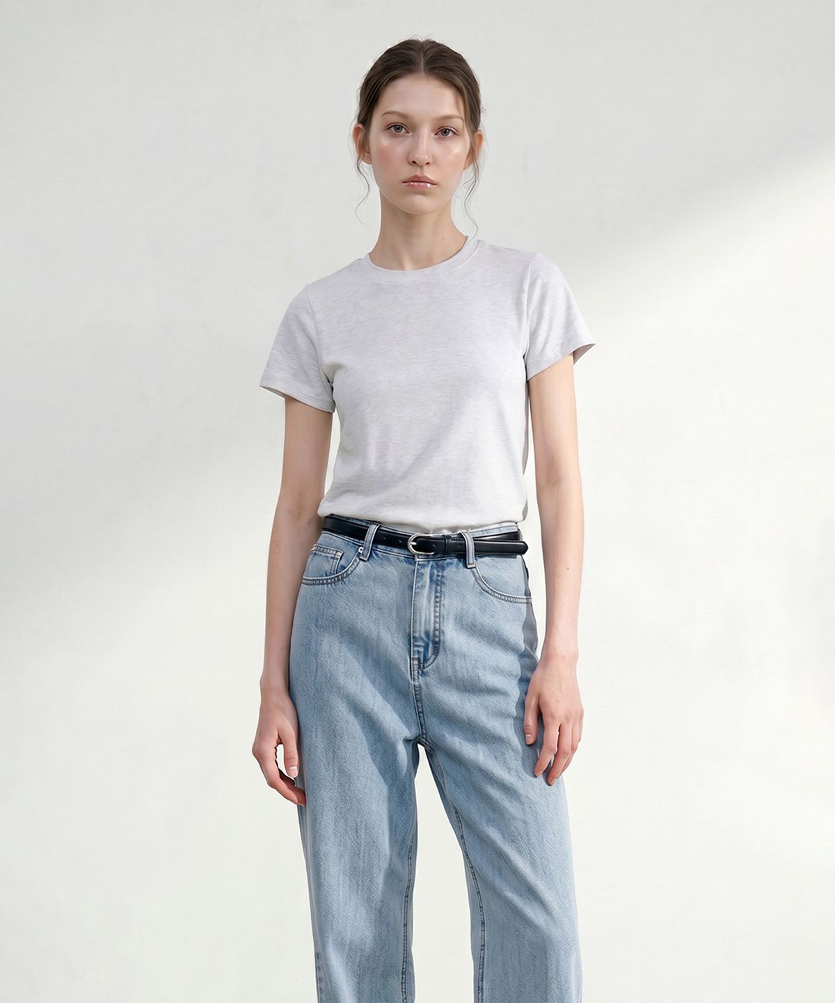 룩캐스트(LOOKAST) 리안 미니멀 슬림 티셔츠 / RIAN MINIMAL SLIM T-SHIRT_4colors