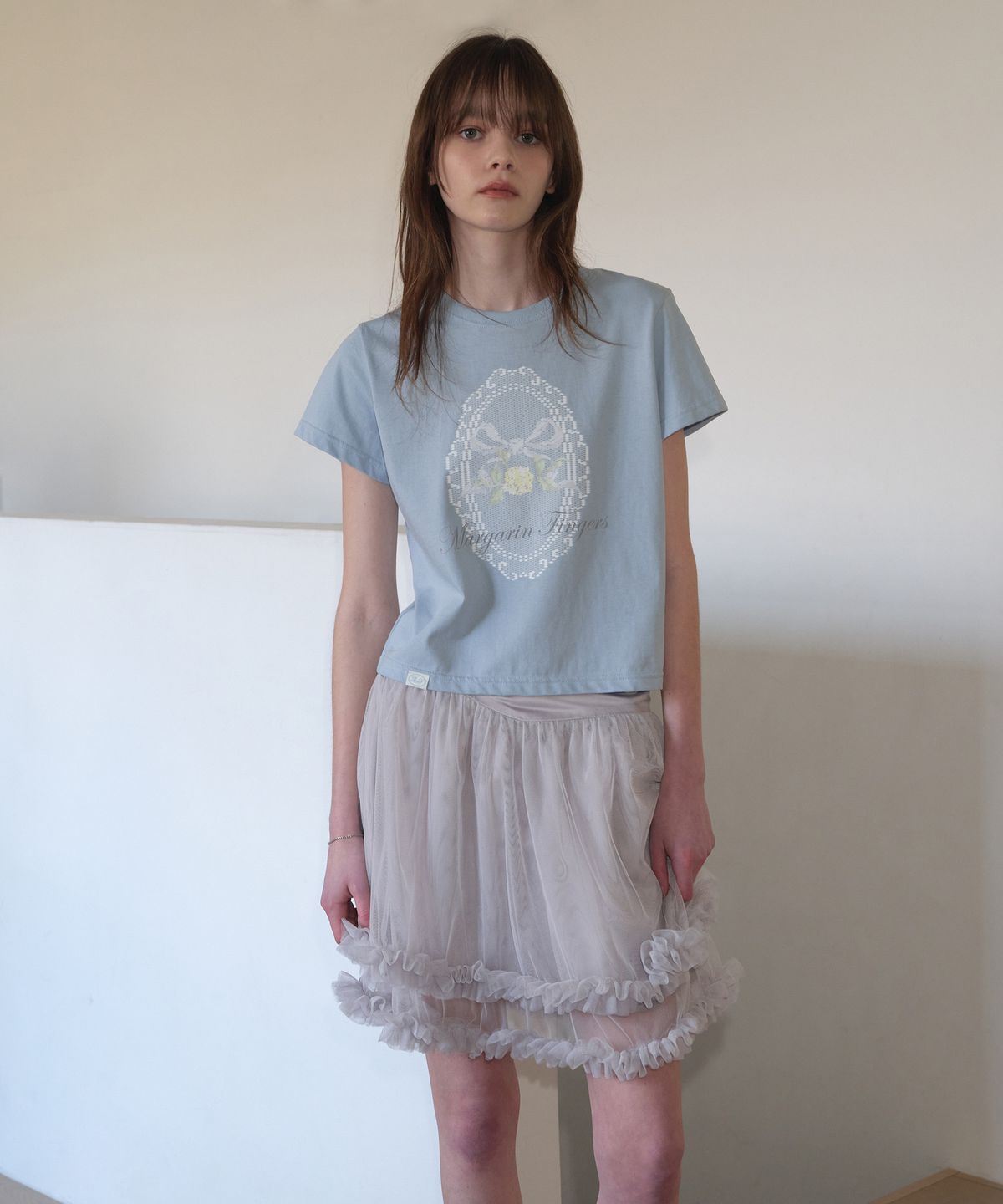 마가린핑거스(MARGARIN FINGERS) FRILL TUTU SKIRT (GREY)