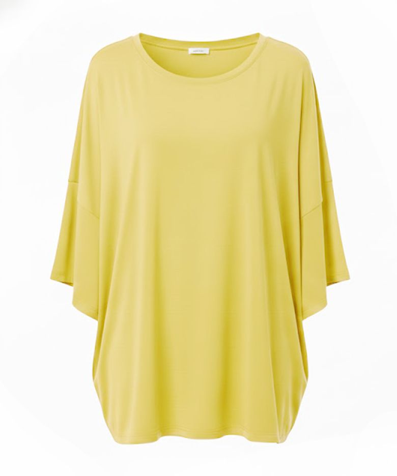 가오리 절개 티셔츠 _ Soft Lemon